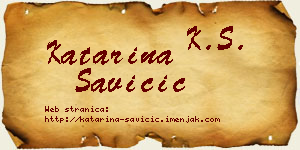 Katarina Savičić vizit kartica